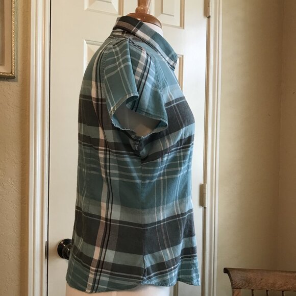 Vintage Cap Sleeve Button Down Blouse - Size PM - Picture 3 of 6